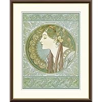 アルフォンス・ミュシャ、果物、希少な画集より、新品高級額・額装付 JHA 絵画 インテリア 油絵 額入り 世界の名画 アルフォンス